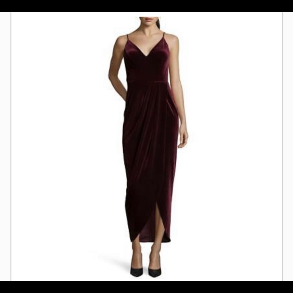 Xscape red velvet dress - size 6